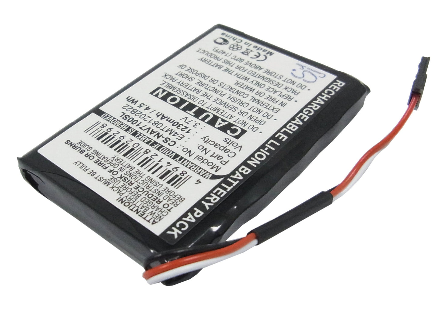 Replacement Battery for Navigon  Triansonic PNA 7000 – GPS, Navigator – 1230mAh / 4.55Wh / 3.7V