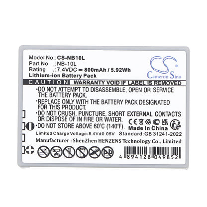 Replacement Battery for Canon PowerShot SX40 HS – Camera – 800mAh / 7.4V