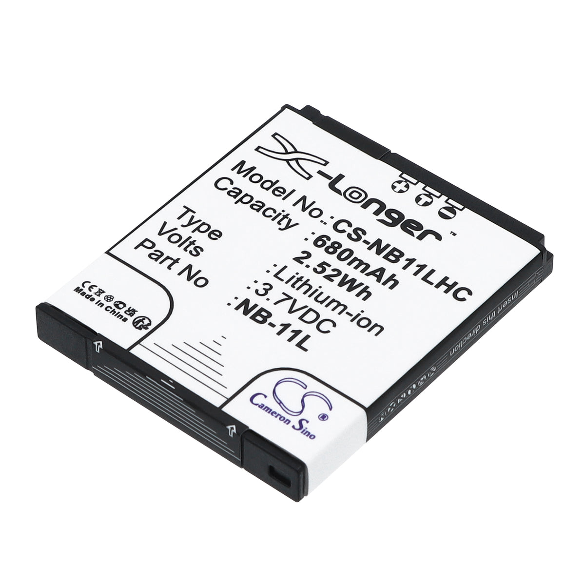 Replacement Battery for Canon IXUS 125HS – Camera – 680mAh / 3.7V