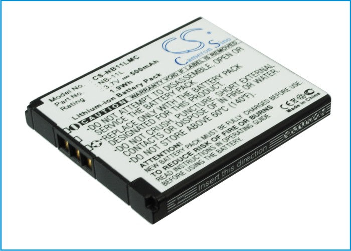 Replacement Battery for Canon  ELPH 110 HS – Camera – 500mAh / 3.7V
