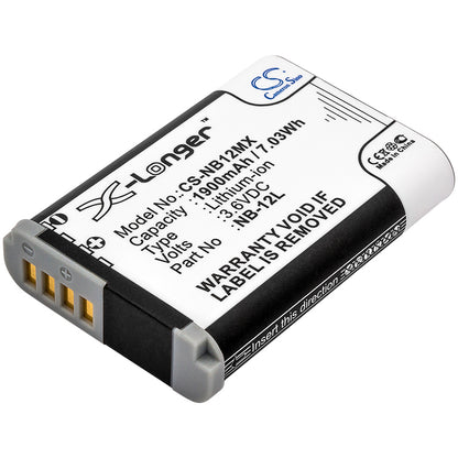 Replacement Battery for Canon PowerShot N100 – Camera – 1900mAh / 3.6V