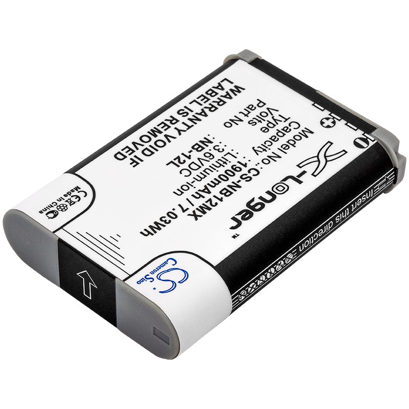 Replacement Battery for Canon PowerShot N100 – Camera – 1900mAh / 3.6V