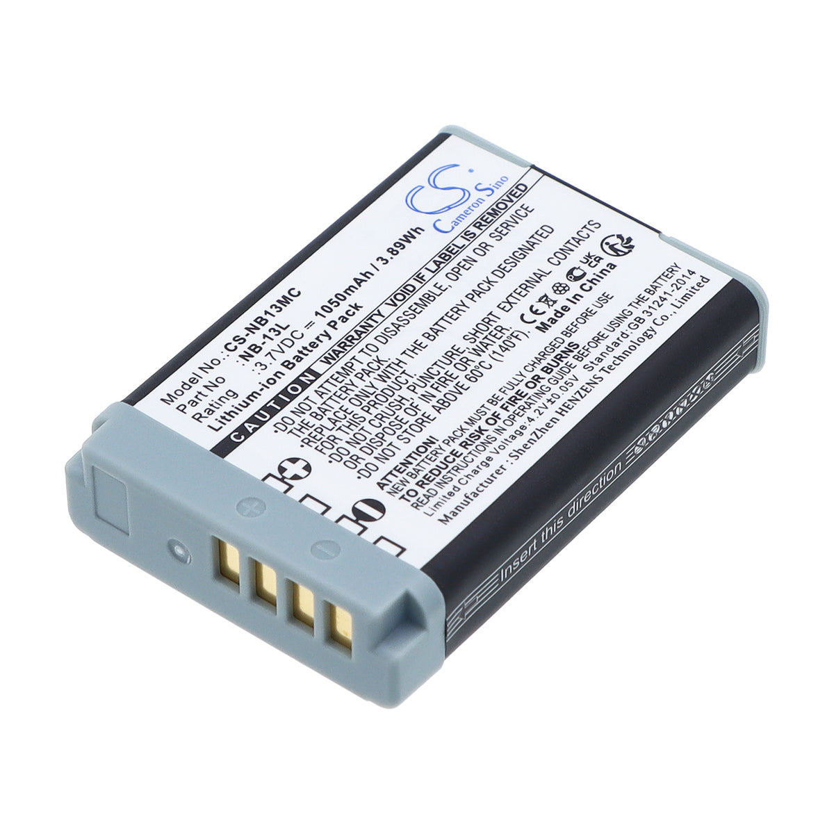 Replacement Battery for Canon PowerShot G1 X Mark III – Camera – 1050mAh / 3.7V