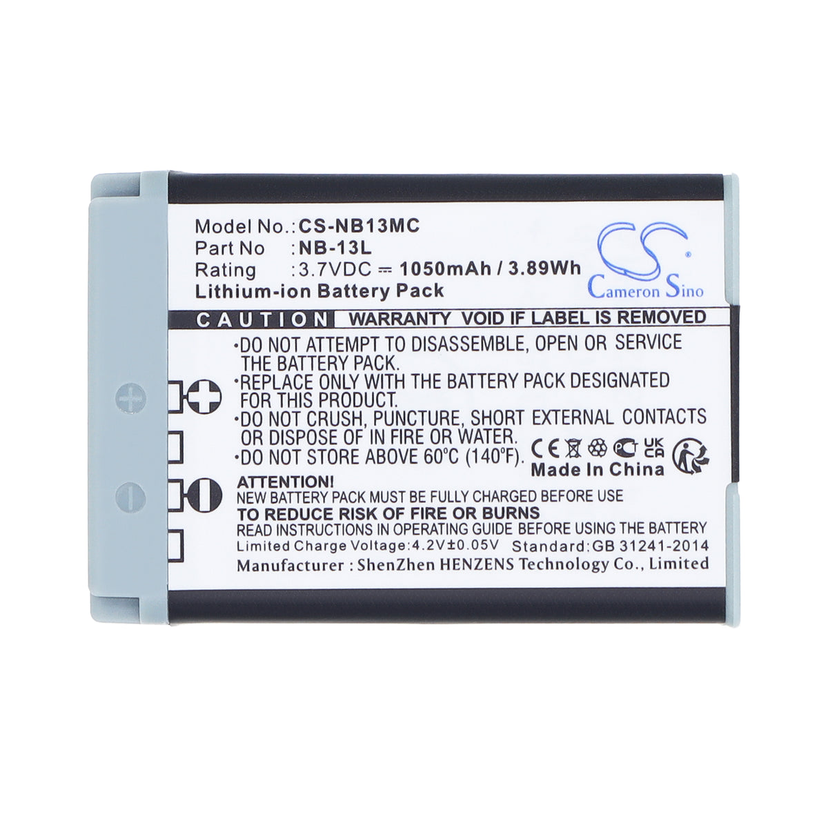 Replacement Battery for Canon PowerShot G1 X Mark III – Camera – 1050mAh / 3.7V