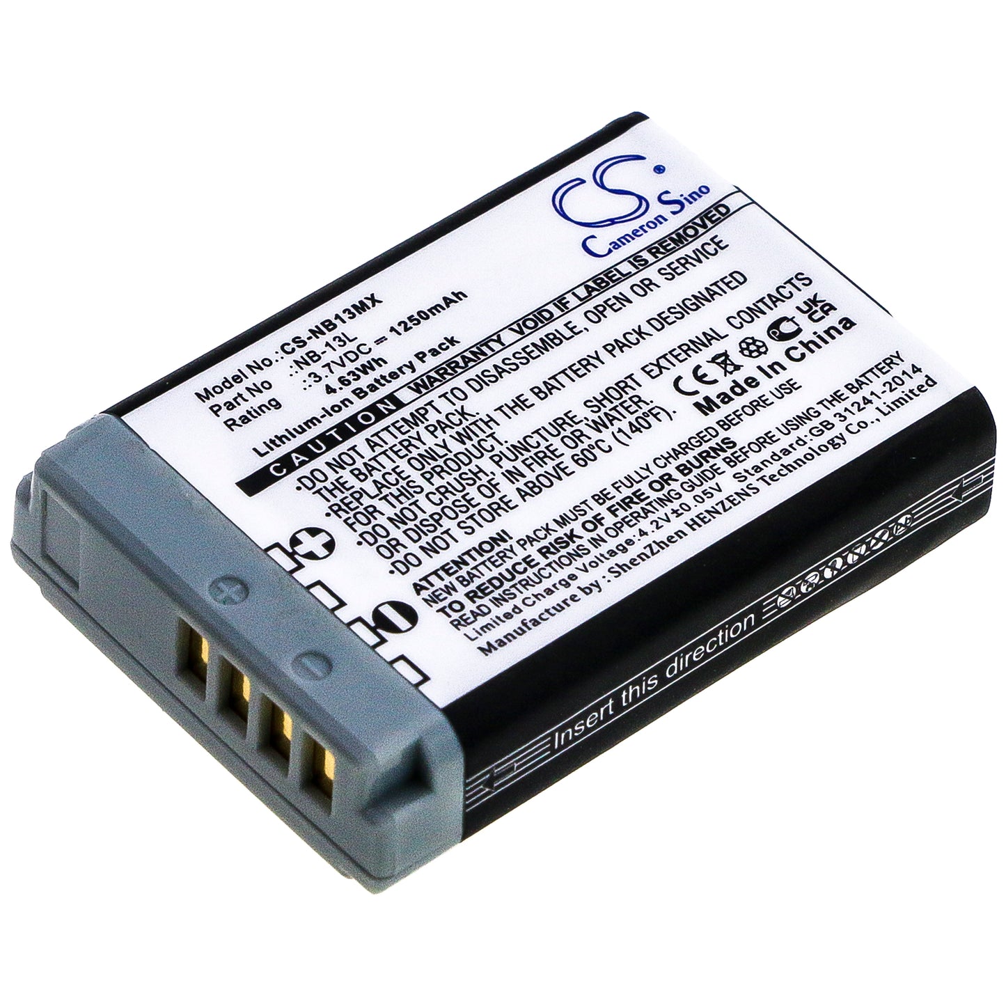 Replacement Battery for Canon PowerShot G1 X Mark III – Camera – 1250mAh / 3.7V - image 1