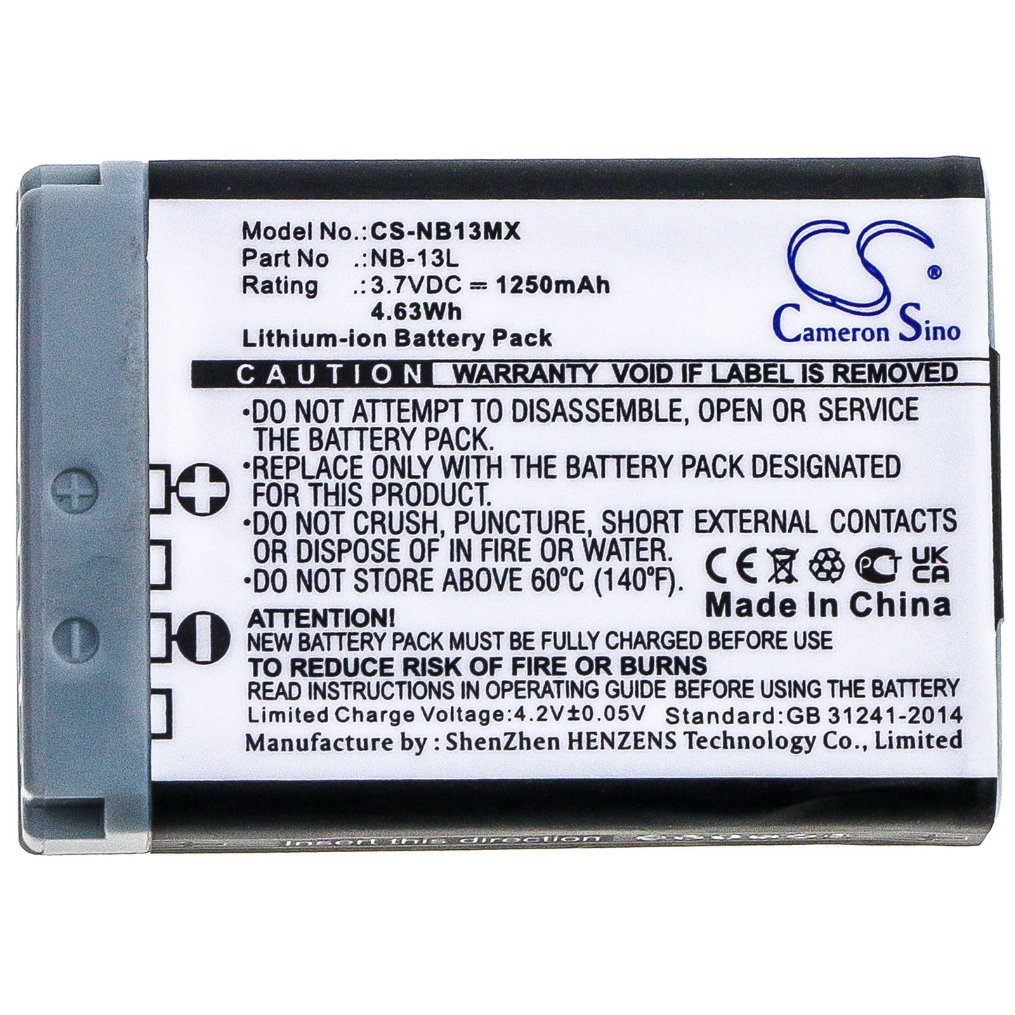 Replacement Battery for Canon PowerShot G1 X Mark III – Camera – 1250mAh / 3.7V - image 3