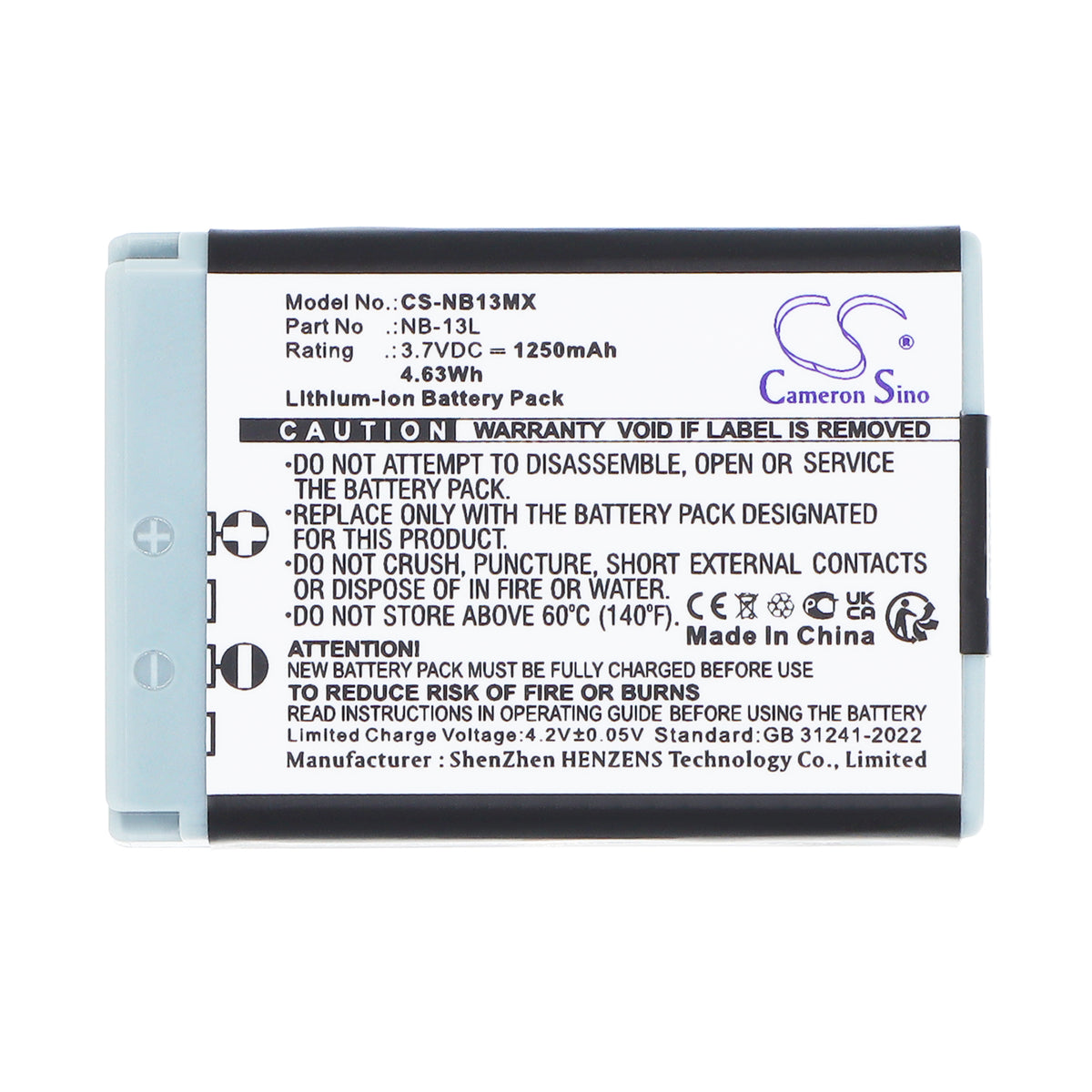 Replacement Battery for Canon PowerShot G1 X Mark III – Camera – 1250mAh / 3.7V
