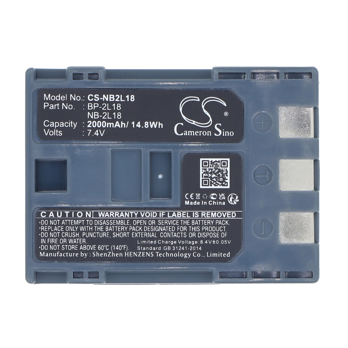 Replacement Battery for Canon ELURA 40mc – Camera – 2000mAh / 7.4V