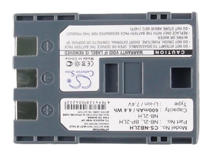 Replacement Battery for Canon  40MC – Camera – 600mAh / 7.4V