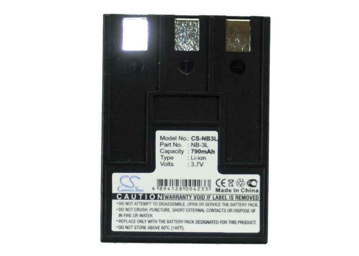 Replacement Battery for Canon  Digital 30 – Camera – 790mAh / 2.92Wh / 3.7V