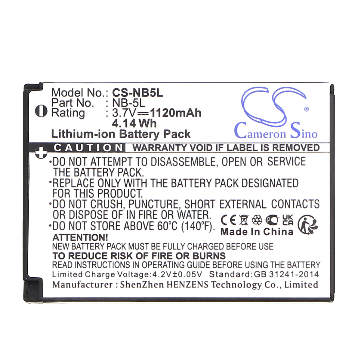 Replacement Battery for Nordmende | Canon Nordcam 01 – Camera – 1120mAh / 3.7V