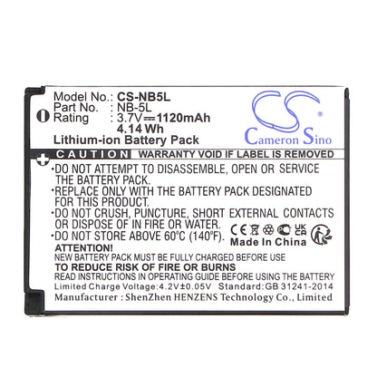 Replacement Battery for Nordmende | Canon Nordcam 01 – Camera – 1120mAh / 3.7V
