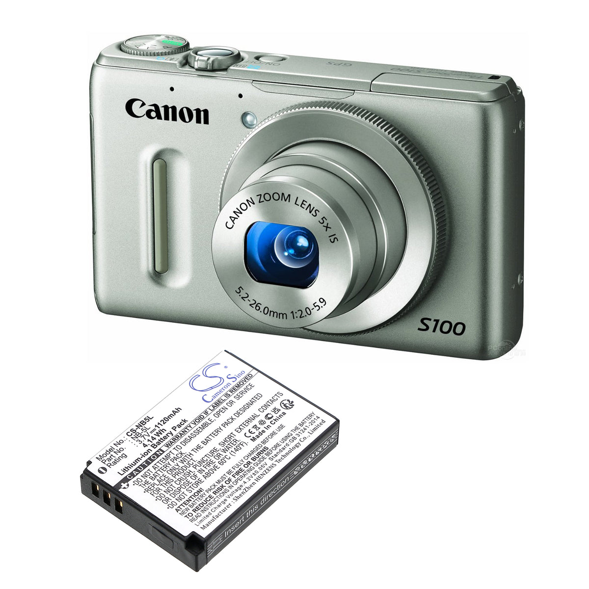 Replacement Battery for Nordmende | Canon Nordcam 01 – Camera – 1120mAh / 3.7V