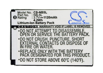 Replacement Battery for Nordmende  Nordcam 01 – Camera – 1120mAh / 4.14Wh / 3.7V