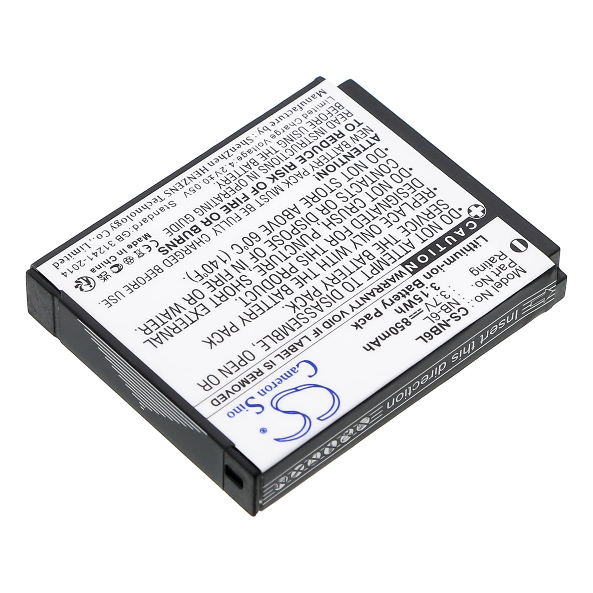Replacement Battery for Canon Digital IXUS 200 IS – Camera – 850mAh / 3.7V