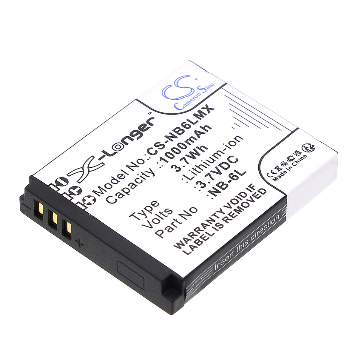 Replacement Battery for Canon Digital IXUS 200 IS – Camera – 1000mAh / 3.7V