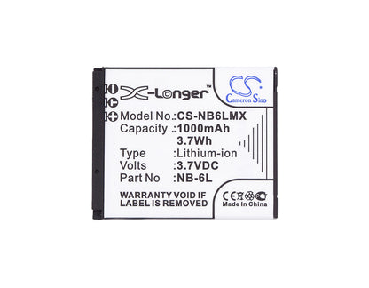 Replacement Battery for Canon  Digital IXUS 200 IS – Camera – 1000mAh / 3.70Wh / 3.7V