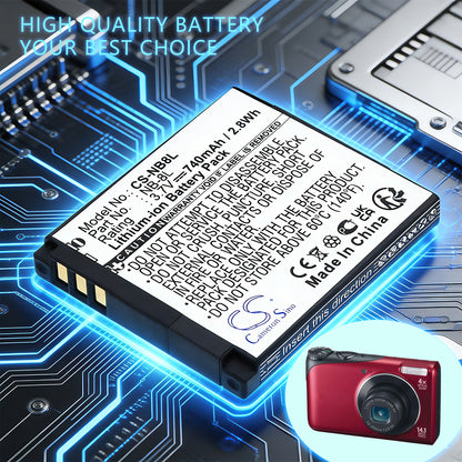 Replacement Battery for Canon PowerShot A3000 – Camera – 740mAh / 3.7V