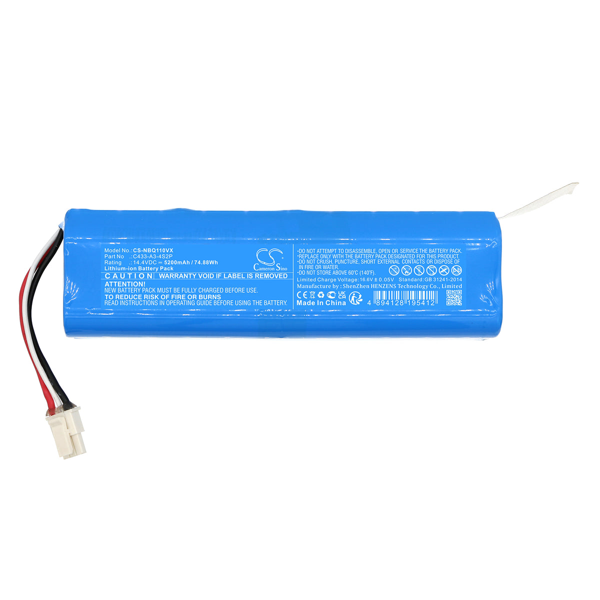 Replacement Battery for Neabot NoMo Q11 – Vacuum – 5200mAh / 14.4V
