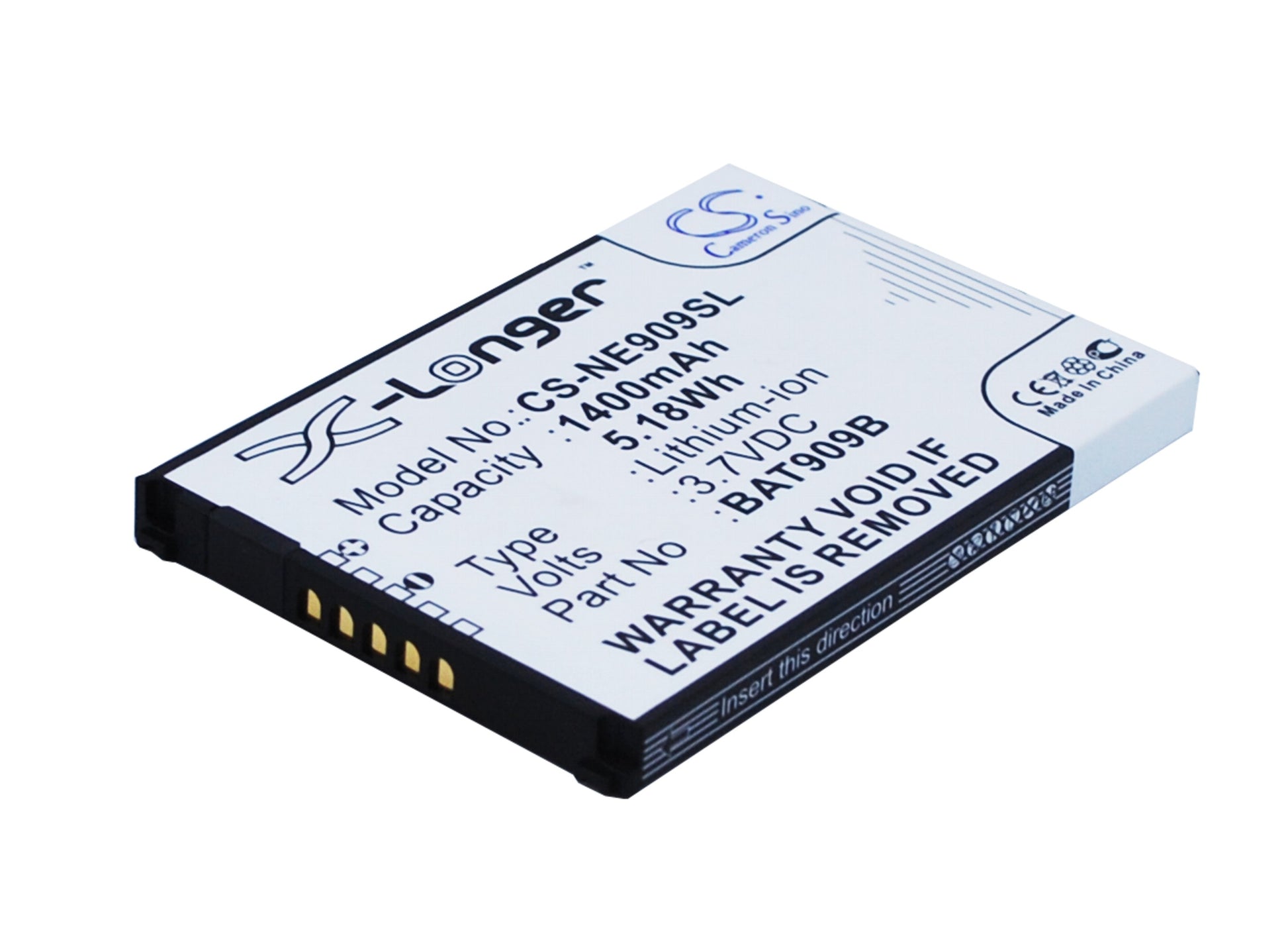 Replacement Battery for NEC GzOne IS11CA – Mobile, SmartPhone – 1400mAh / 3.7V - image 1