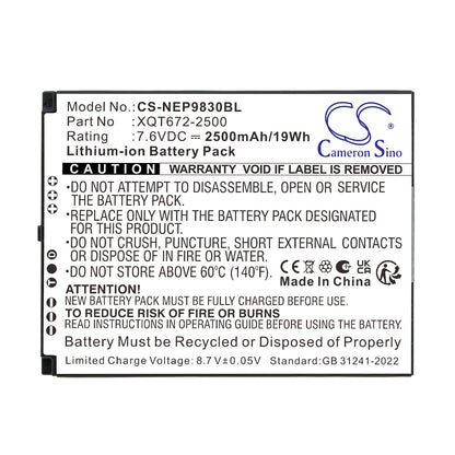 Replacement Battery for NEWPOS 9830 – Payment Terminal – 2500mAh / 7.6V