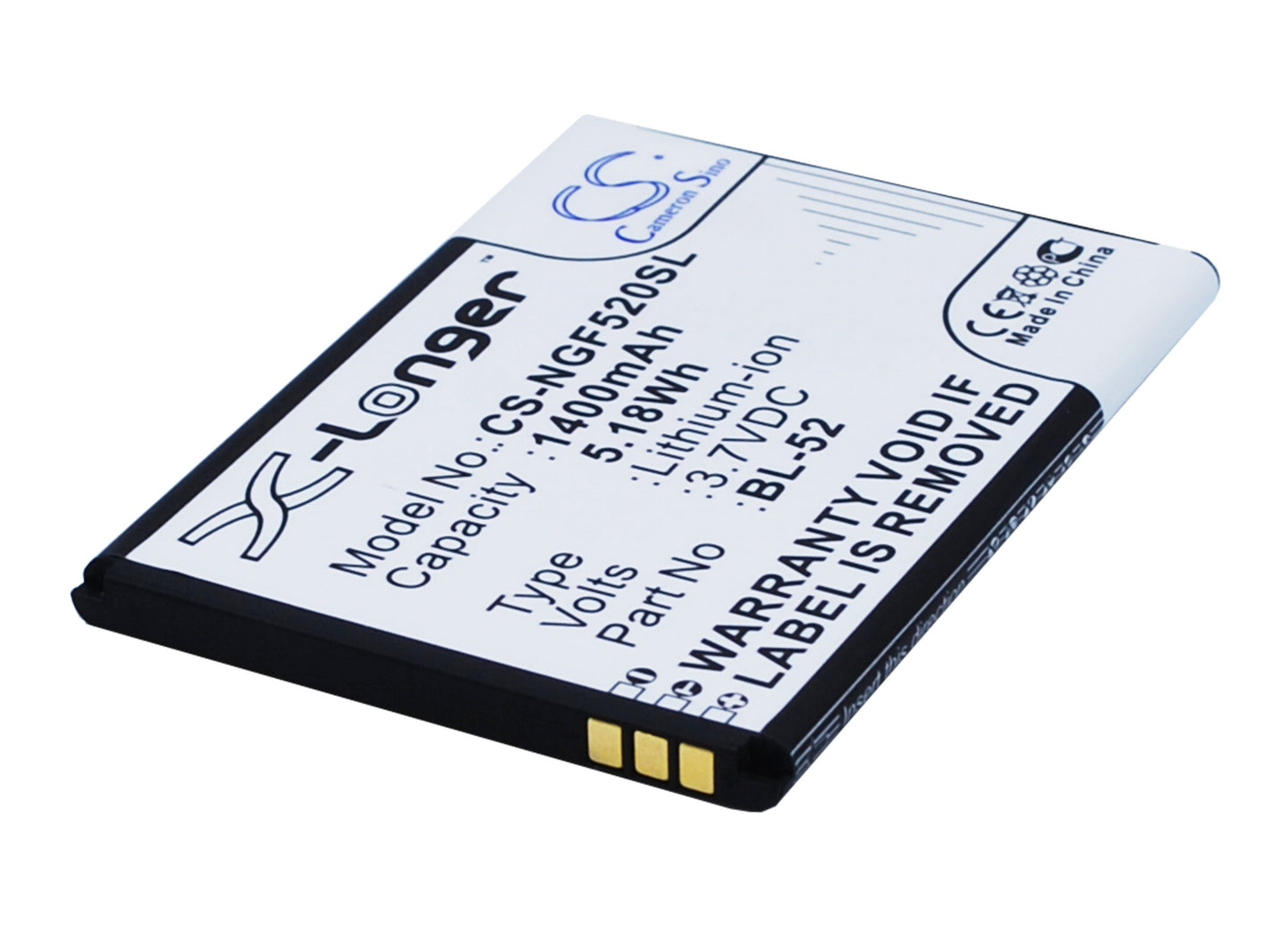 Replacement Battery for NGM Forward Young – Mobile, SmartPhone – 1400mAh / 3.7V - image 1