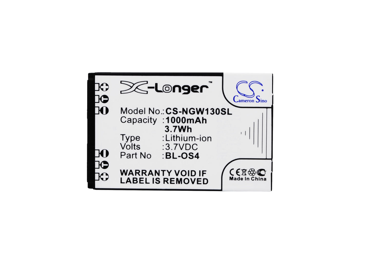 Replacement Battery for NGM  Boris – Mobile, SmartPhone – 1000mAh / 3.70Wh / 3.7V
