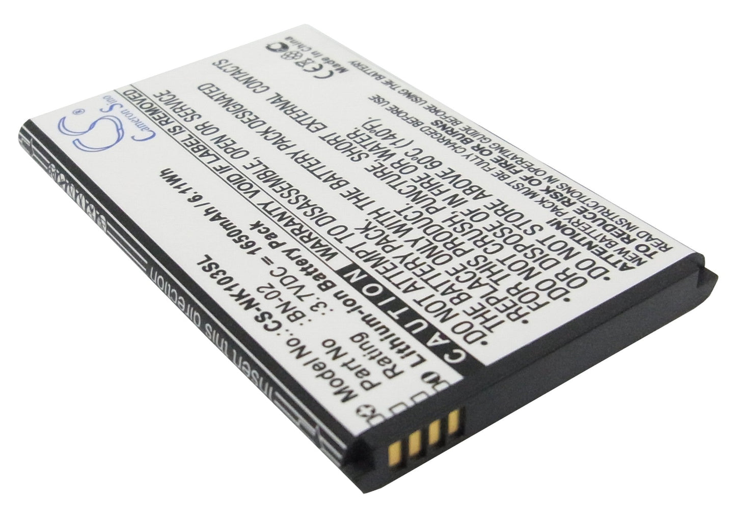 Replacement Battery for Nokia  Nokia XL – Mobile, SmartPhone – 1650mAh / 6.11Wh / 3.7V