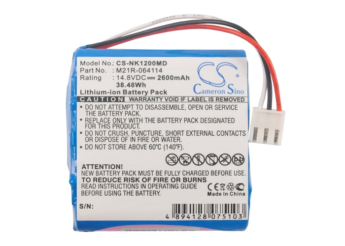Replacement Battery for Nihon Kohden Edan SE-1 – Medical – 2600mAh / 14.8V