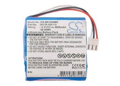 Replacement Battery for Nihon Kohden Edan SE-1 – Medical – 2600mAh / 14.8V
