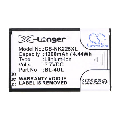 Replacement Battery for Nokia  3310 2017 – Mobile, SmartPhone – 1200mAh / 4.44Wh / 3.7V