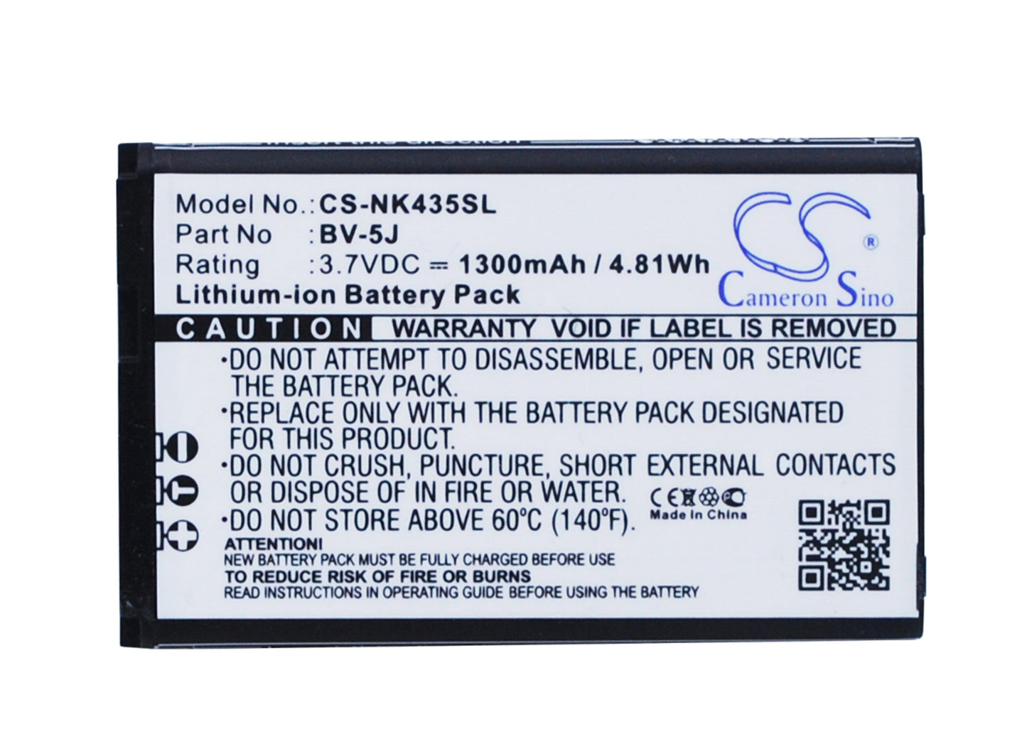 Replacement Battery for Microsoft  Lumia 435 – Mobile, SmartPhone – 1300mAh / 4.81Wh / 3.7V