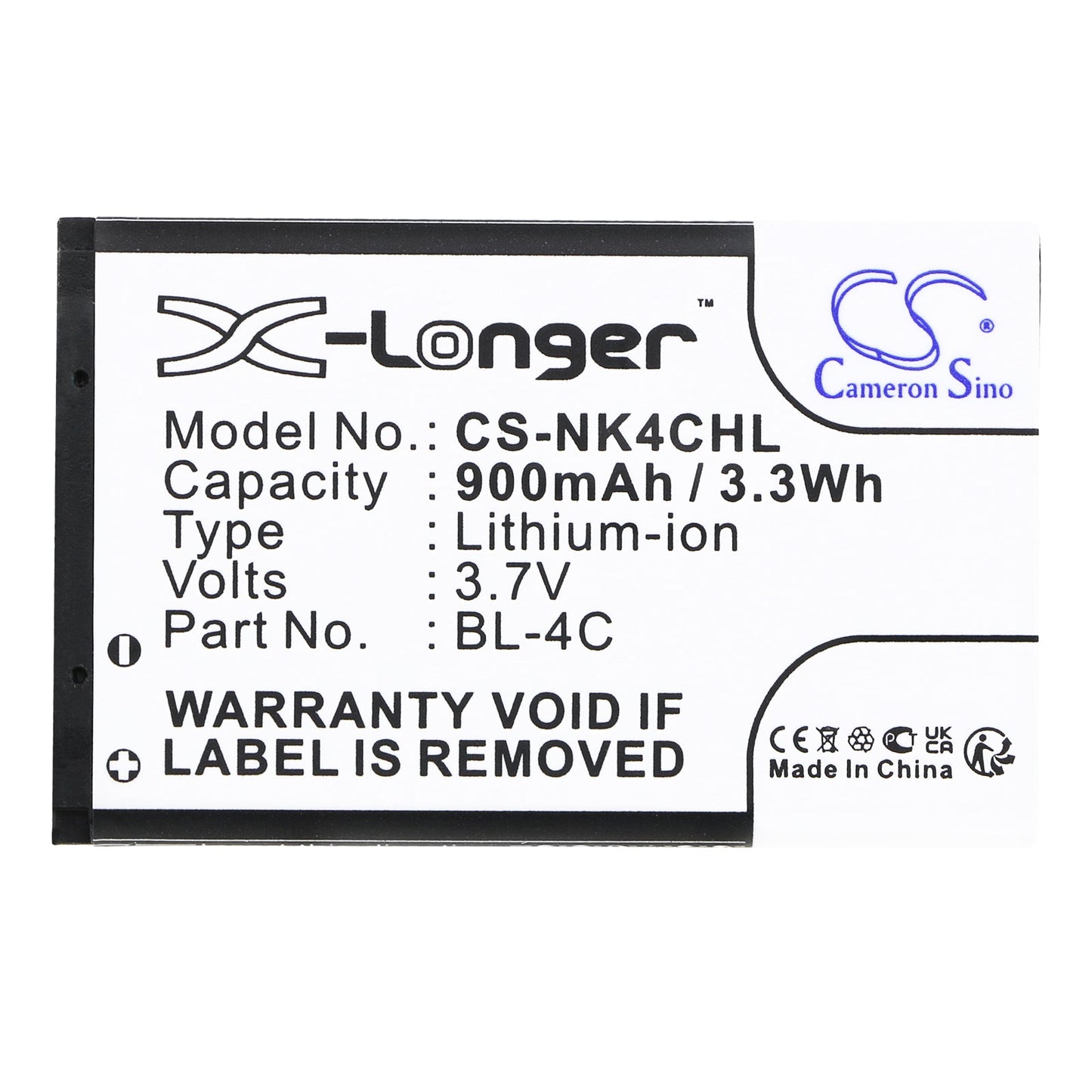 Replacement Battery for Nokia  107 – Camera – 900mAh / 3.33Wh / 3.7V
