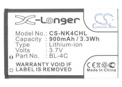 Replacement Battery for Nokia  107 – Mobile, SmartPhone – 900mAh / 3.33Wh / 3.7V