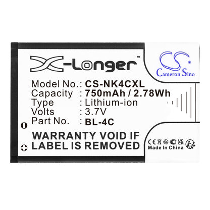 Replacement Battery for Manta  MS1701 – Mobile, SmartPhone – 750mAh / 2.78Wh / 3.7V