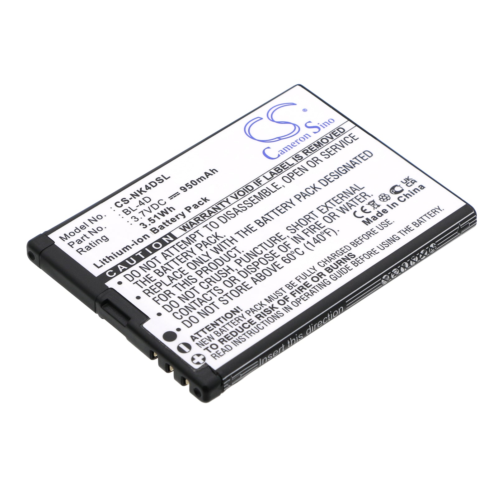 Replacement Battery for Polaroid | Nokia | NGM | M-Life | BLU | SVP PROZ500PR003 – Mobile, SmartPhone – 950mAh / 3.7V - image 1