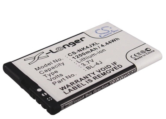 Replacement Battery for Nokia  C6 – Mobile, SmartPhone – 1200mAh / 4.44Wh / 3.7V