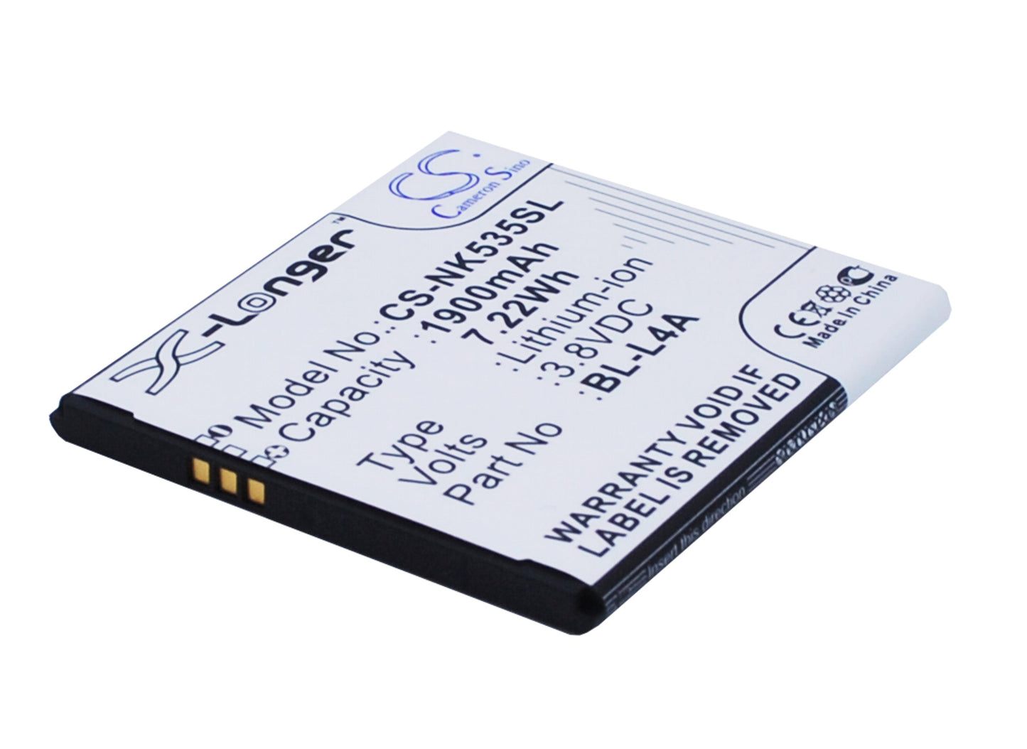 Replacement Battery for Microsoft | Nokia Lumia 535 – Mobile, SmartPhone – 1900mAh / 3.8V - image 1