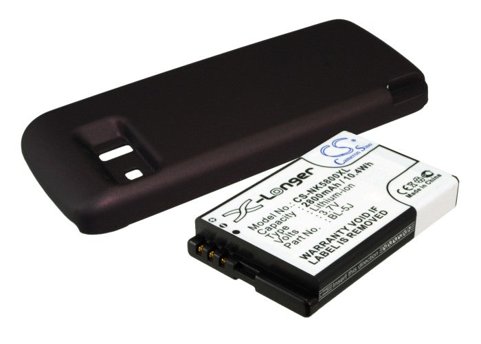Replacement Battery for Nokia 5800 – Mobile, SmartPhone – 2800mAh / 3.7V - image 1