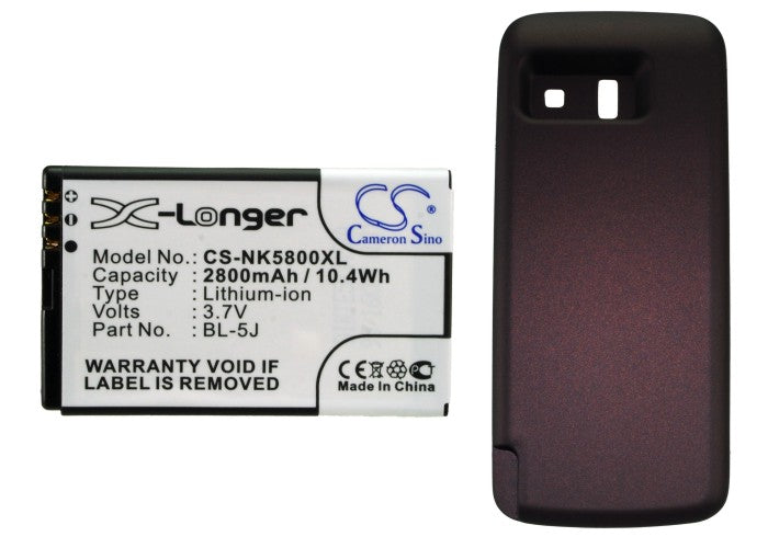 Replacement Battery for Nokia 5800 – Mobile, SmartPhone – 2800mAh / 3.7V - image 5
