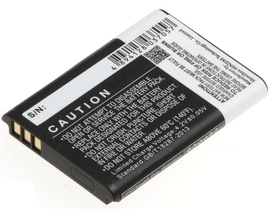 Replacement Battery for BLU  Bar Q – Mobile, SmartPhone – 900mAh / 3.33Wh / 3.7V