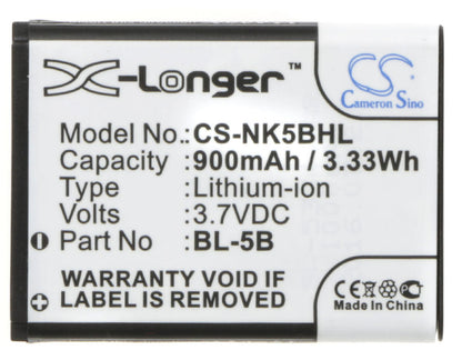 Replacement Battery for Aligator  D100 – Mobile, SmartPhone – 900mAh / 3.33Wh / 3.7V