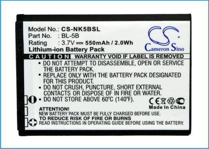 Replacement Battery for Praktica  DMMC10 – Camera – 550mAh / 2.04Wh / 3.7V