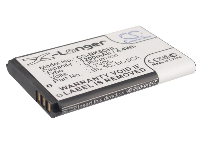 Replacement Battery for Vodafone  702NK – GPS, Navigator – 1200mAh / 4.44Wh / 3.7V