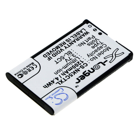 Replacement Battery for Nokia  5220 – Mobile, SmartPhone – 1200mAh/4.44Wh / 3.7V