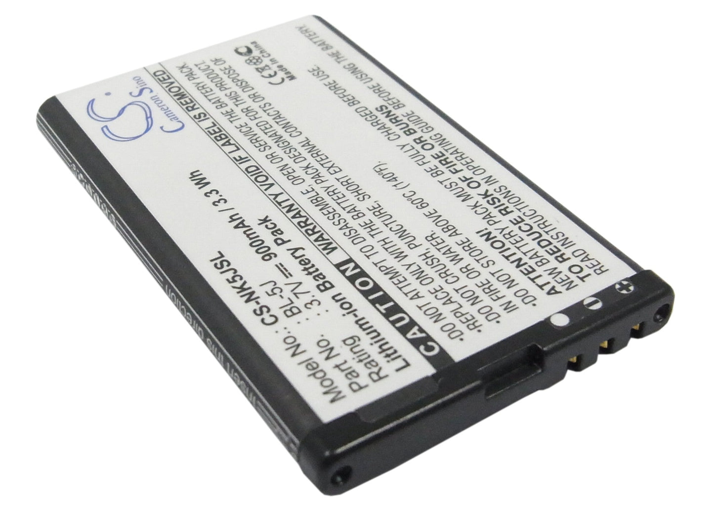Replacement Battery for Nokia  5230 – Mobile, SmartPhone – 900mAh / 3.33Wh / 3.7V