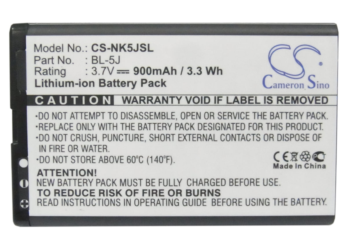 Replacement Battery for Nokia 5800 – Mobile, SmartPhone – 900mAh / 3.7V