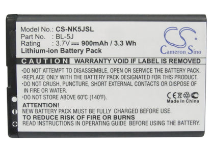 Replacement Battery for Nokia 5800 – Mobile, SmartPhone – 900mAh / 3.7V