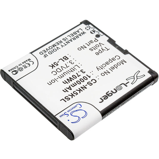 Replacement Battery for Dr.Tech  IP-88 – Mobile, SmartPhone – 1000mAh / 3.70Wh / 3.7V