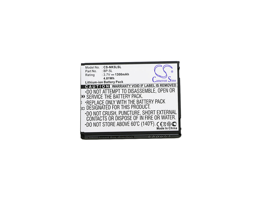 Replacement Battery for Nokia  770 – Mobile, SmartPhone – 1300mAh / 4.81Wh / 3.7V